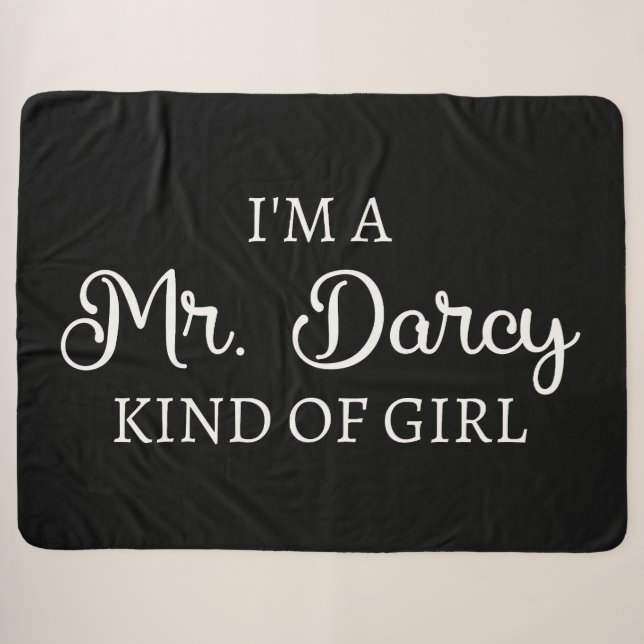 Ich bin ein Mr. Darcy Art Mädchen I Sherpadecke (Vorderseite (Horizontal))