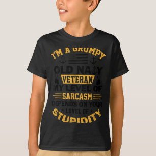 Ich bin ein mürrischer alter Marineveteran lustig T-Shirt