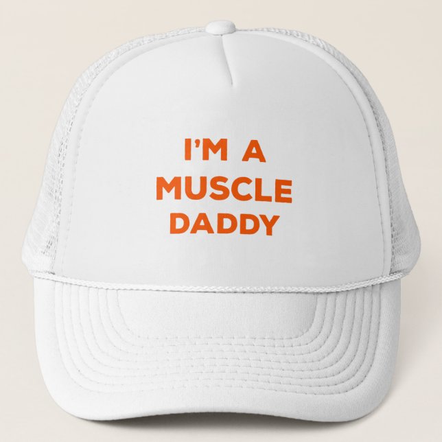 Ich bin ein Muscle Daddy Sleeveless Shirt Truckerkappe (Vorderseite)