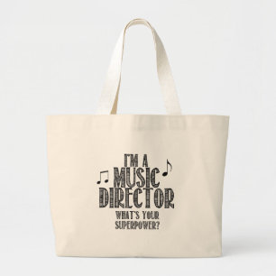 Ich bin ein Musik-Direktor, was Ihre Supermacht Jumbo Stoffbeutel
