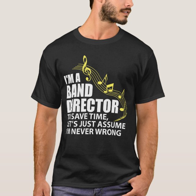 Ich bin ein Musikfreund Band-Direktorn-Funny T-Shirt (Vorderseite)