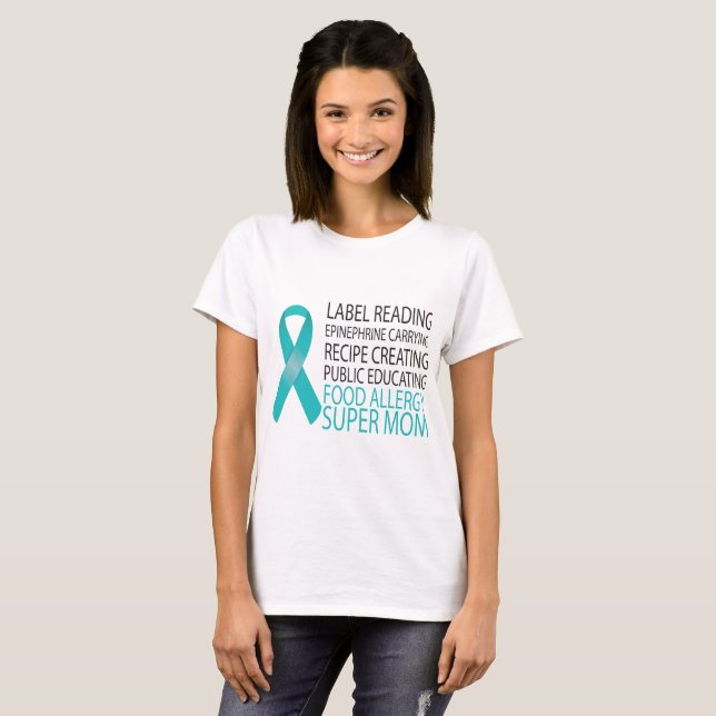 Ich bin ein Nahrungsmittelallergie-SuperMama-T - T-Shirt (Vorne ganz)