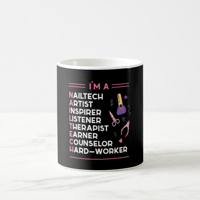 ICH BIN EIN Nailtech Fingernail Maniküre Kaffeetasse (Mittel)