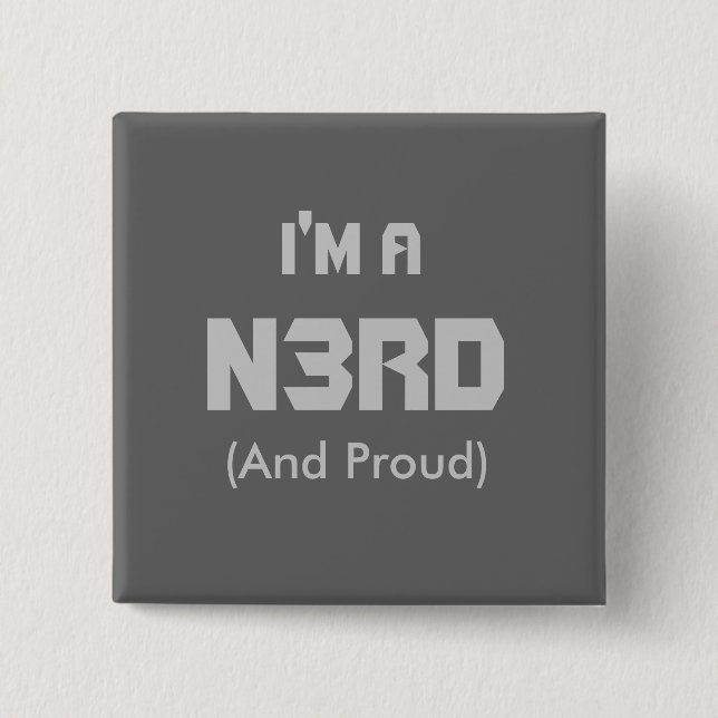 Ich bin ein Nerd Button (Vorderseite)