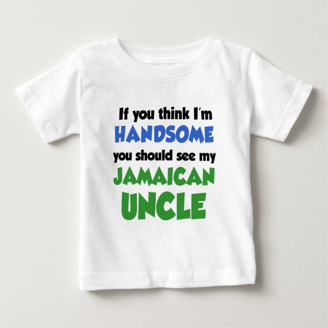 Ich bin ein netter jamaikanischer Onkel Baby T-shirt (Vorderseite)