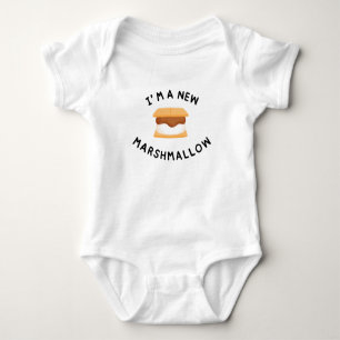 Ich bin ein neues Marshmallow Baby Bib   Niedlich  Strampler