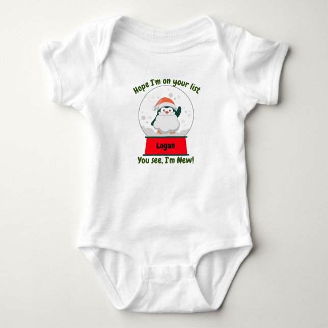 Ich bin ein neues Weihnachtsfest, das an meine Wün Baby Strampler (Vorderseite)