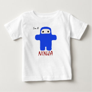 Ich bin ein Ninja in den blauen Kindern Baby T-shirt
