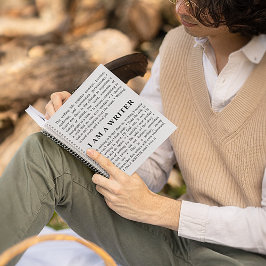 Ich bin ein Notebook, das nach Maß geschrieben wur Notizbuch