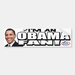 Ich bin ein Obama-Fan! Autoaufkleber
