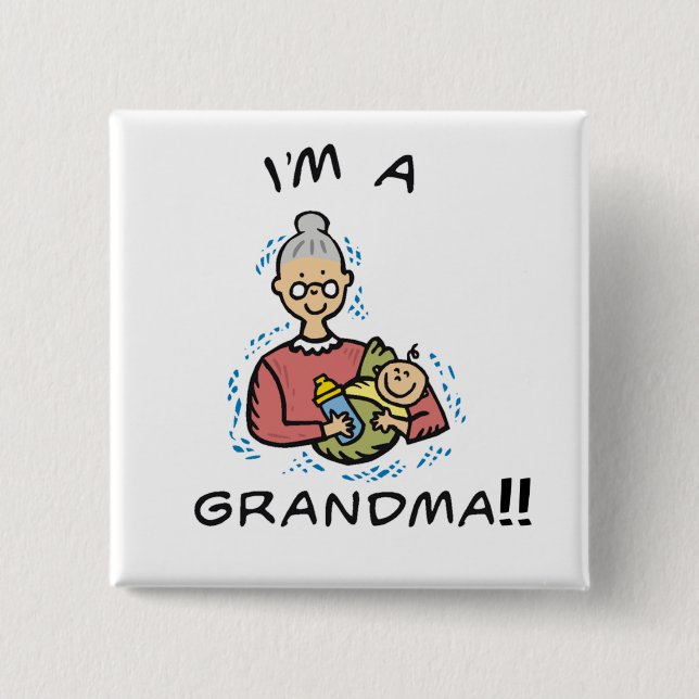 Ich bin ein Oma-Oma und Baby Button (Vorderseite)