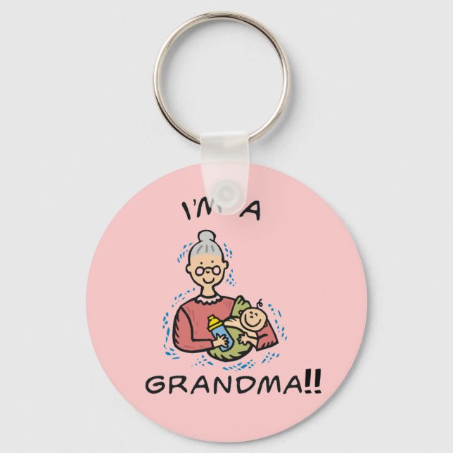 Ich bin ein Oma-Oma und Baby Schlüsselanhänger (Vorderseite)