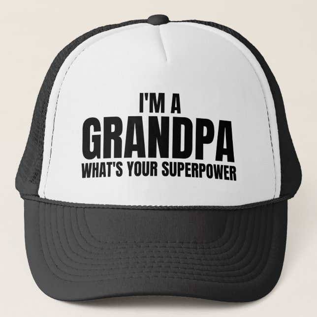 Ich bin ein Opa, was deine Supermacht - Funny Truckerkappe (Vorderseite)
