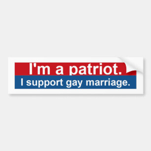 Ich bin ein Patriot.  Ich stütze homosexuelle Autoaufkleber