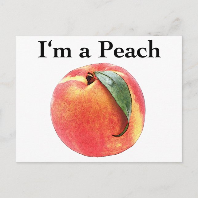 Ich bin ein Peach Postkarte (Vorderseite)