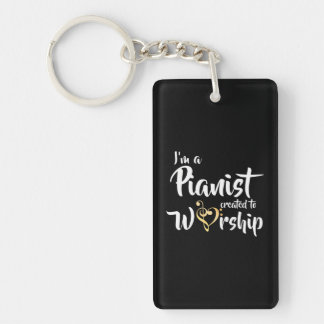 Ich bin ein Pianist, der Christlich geehrt wurde Schlüsselanhänger