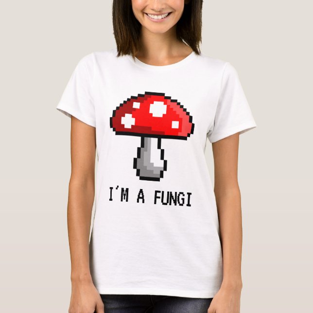 Ich bin ein Pilz-Pixel-Pilz-T - Shirt (Vorderseite)