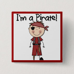 Ich bin ein Pirat - Jungen-T-Shirts und Geschenke Button