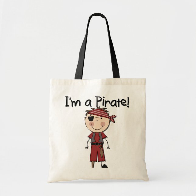 Ich bin ein Pirat - Jungen-T-Shirts und Geschenke Tragetasche (Vorne)