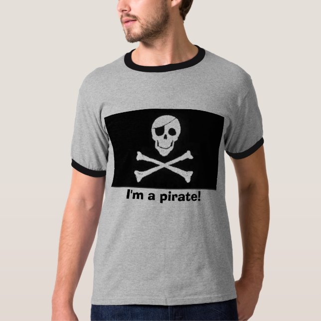 Ich bin ein Pirat! T-Shirt (Vorderseite)