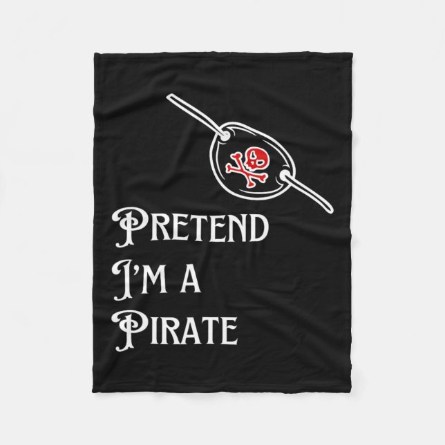 Ich bin ein Piraten-Lazy Halloween-Kostüm leicht Fleecedecke (Vorderseite)