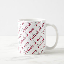 Ich bin ein polnisches Country Pride Typografy Pat Kaffeetasse