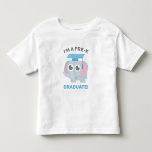 Ich bin ein Pre-K-Absolvent, Süßer Elefant-Absolve Kleinkind T-shirt