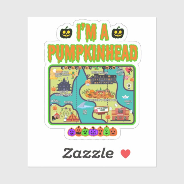 Ich bin ein Pumpkinhead Map Sticker (Blatt)