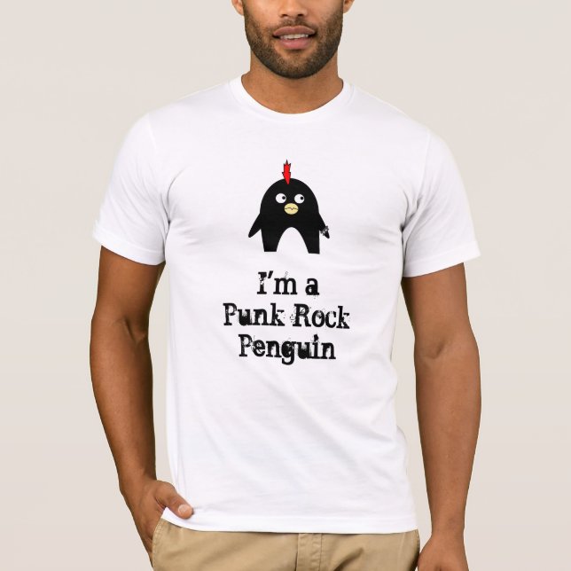 Ich bin ein Punkrock-Pinguin T-Shirt (Vorderseite)