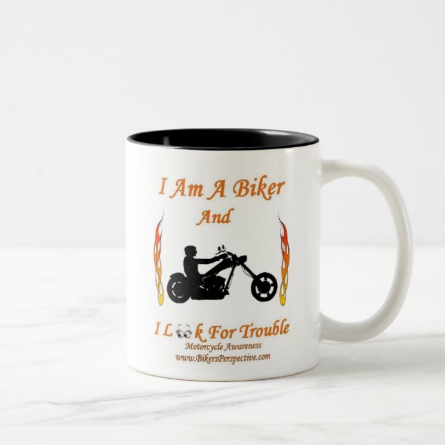 Ich bin ein Radfahrer und ich suche nach Problem Zweifarbige Tasse (Rechts)