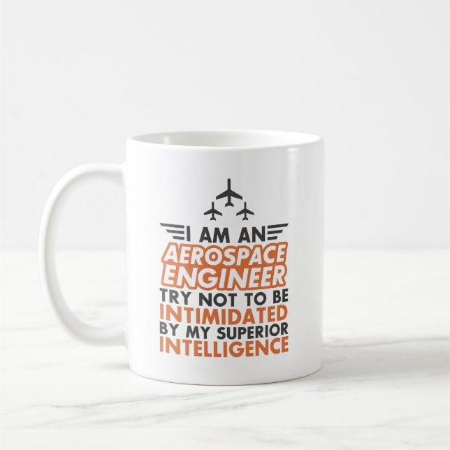 Ich bin ein Raumfahrtingenieur Kaffeetasse (Links)