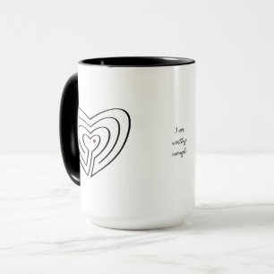 Ich bin ein reiches Labyrinth-Herz Tasse