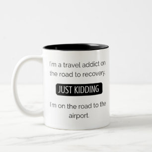 Ich bin ein Reisesüchtiger 325 ml-Tasse Zweifarbige Tasse