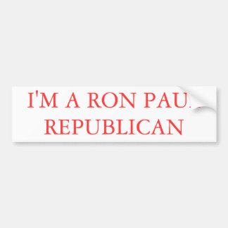 Ich bin EIN RON PAUL-REPUBLIKANER 3 Autoaufkleber