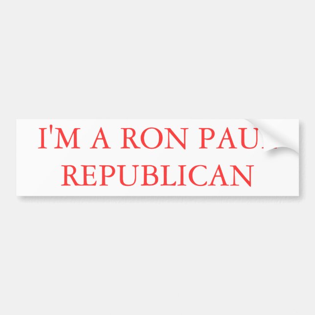 Ich bin EIN RON PAUL-REPUBLIKANER 3 Autoaufkleber (Vorne)