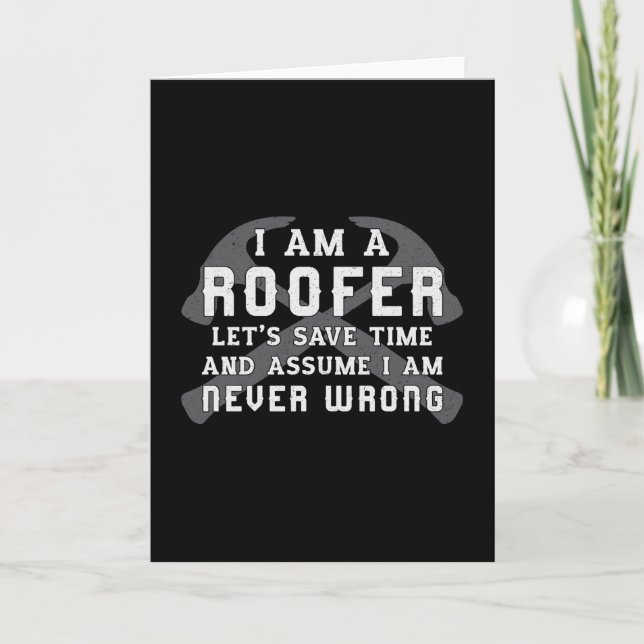 Ich bin ein Roofer Roof Roofers Vater Männer Bau Karte (Vorderseite)