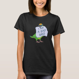 Ich bin ein schlechter Vogel, den ich Pfirsicheier T-Shirt