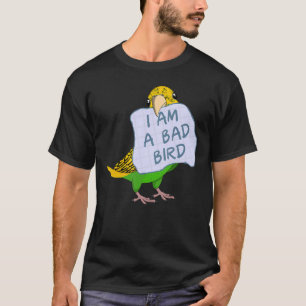 Ich bin ein schlechter Vogel, ein gelber Budgie-Pa T-Shirt