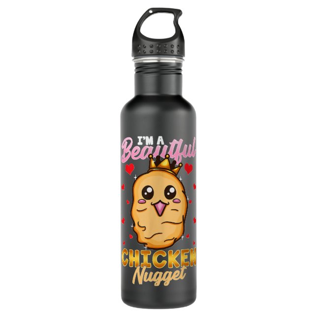 Ich bin ein schönes Hühnchen-Nugget Edelstahlflasche (Vorderseite)