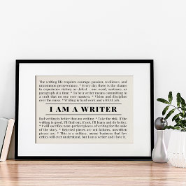 Ich bin ein SCHRIFTposter für Autoren und Autoren Poster