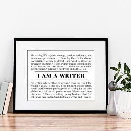 Ich bin ein SCHRIFTposter für Autoren und Autoren Poster
