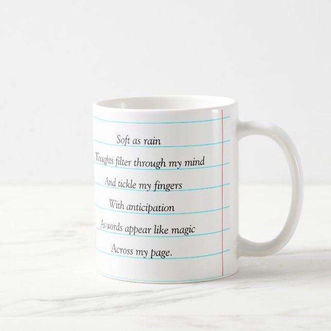 Ich bin ein Schriftsteller Motivierend Gedicht Per Kaffeetasse (Rechts)