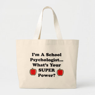 Ich bin ein Schulpsychologe Jumbo Stoffbeutel