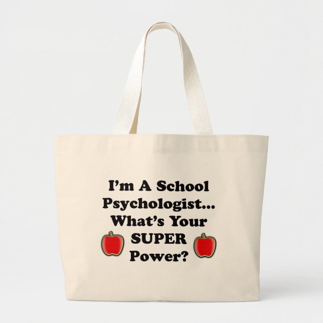 Ich bin ein Schulpsychologe Jumbo Stoffbeutel (Vorne)