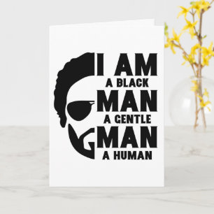 Ich bin ein schwarzer Mann Afro Bart Vatertag Karte