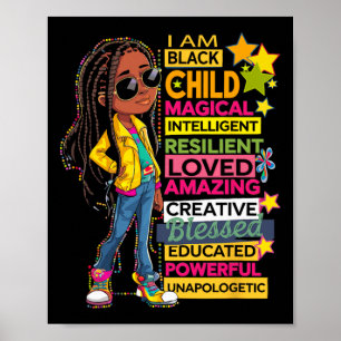 Ich bin ein schwarzes Kind Geschichtsmonat Afroame Poster