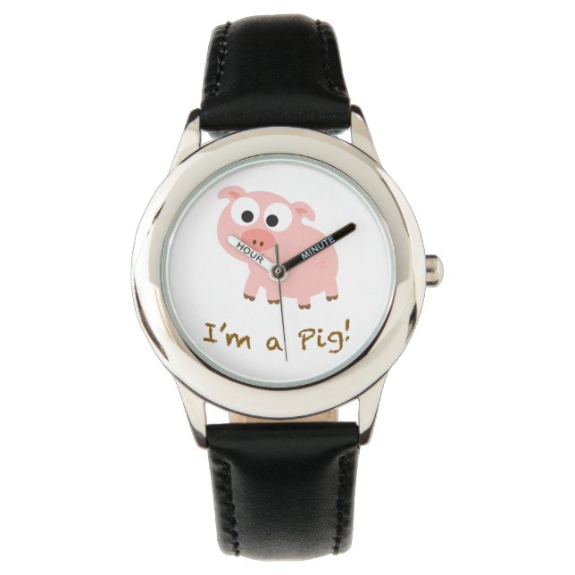 Ich bin ein Schwein Armbanduhr (Vorderseite)