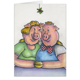Ich bin ein Schwein für Sie Weihnachtskarte