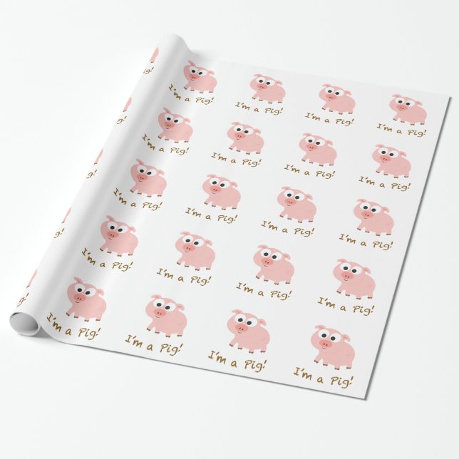 Ich bin ein Schwein Geschenkpapier (Ungerollt)