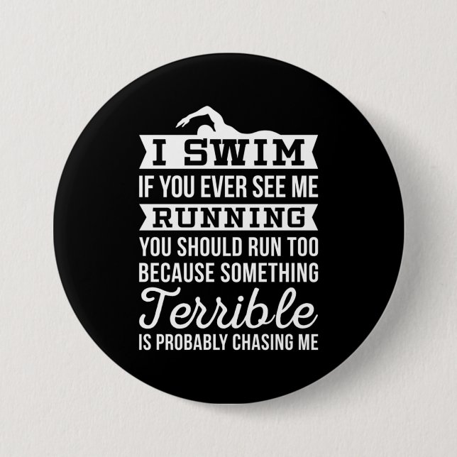 Ich bin ein Schwimmer Button (Vorderseite)